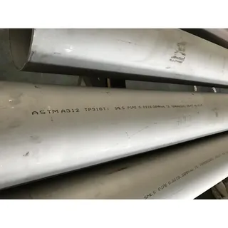 ASTM A312 TP316Ti SMLS Pipe, ASME B36.19, 8 IN, SCH 10S, BE