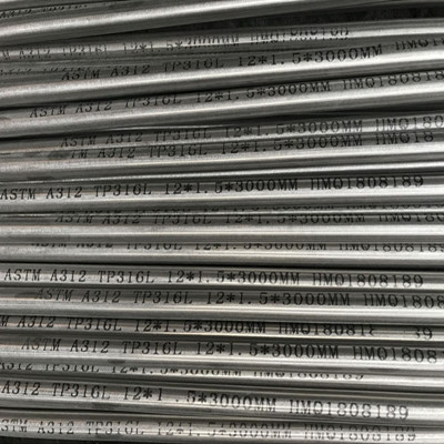 Stainless Steel Seamless Pipe, ASTM A312 TP316L, Polished, 12 MM