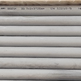 Stainless Steel SS 321H Pipe, 1.4878, EN 10216-5, OD 33.7 MM