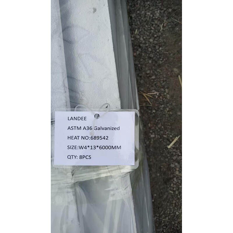 Hot-Dip Galvanized Steel Beam, ASTM A36, W4 * 13, 6000 mm