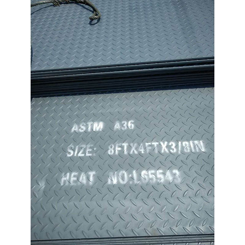 Carbon Steel Checkered Plate, ASTM A36, 1219*2438*9.53 mm