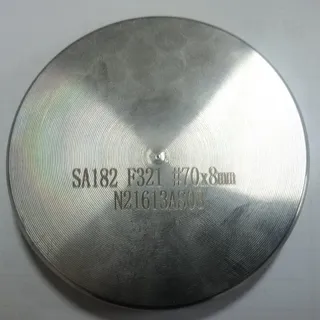 ASME SA182 F321 Disc, Forged Stainless Steel, φ70 x 8mm THK