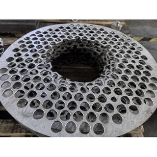 Customized Baffle Plate, ASTM A240 TP304L, SS 304L, WT 10 mm
