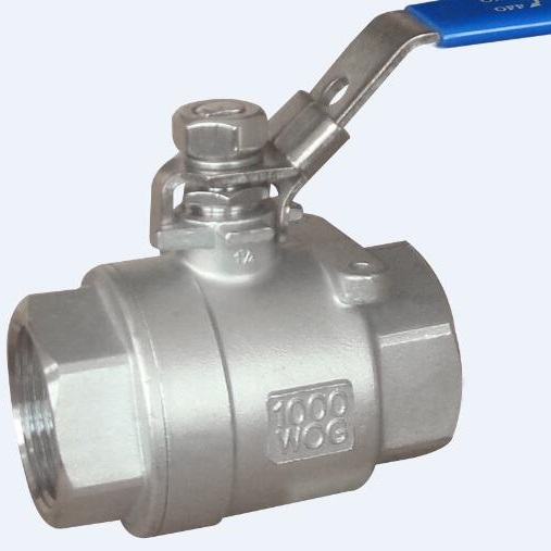 2 PC Ball Valve, ASTM A351 CF8M, 2 Inch, 1000 WOG, NPTF