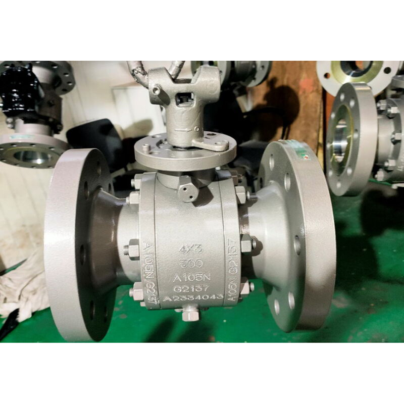 ASTM A105N Trunnion Ball Valves, API 6D, 4 * 3 IN, CL300, RF
