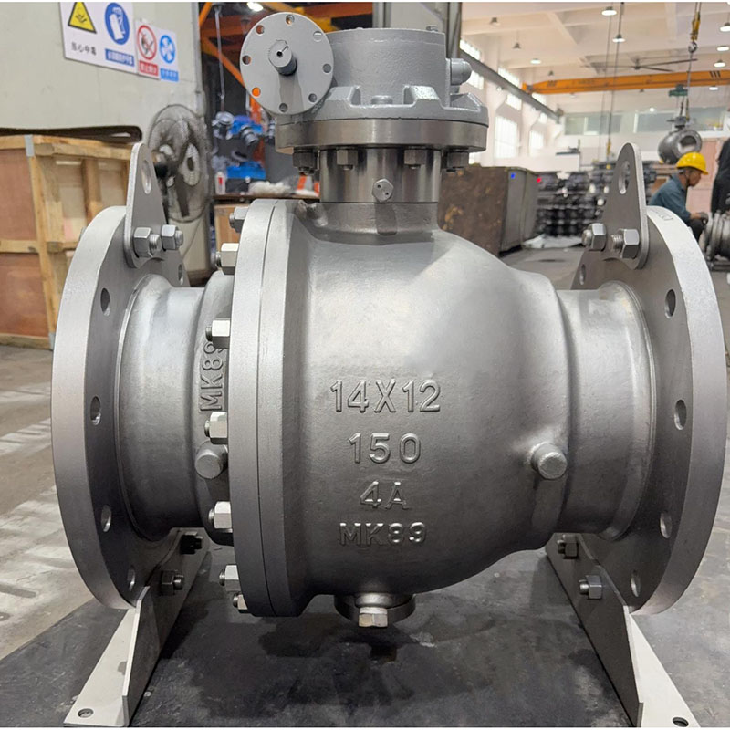 ASTM A890 4A Ball Valve, API 6D, 14 * 12 IN, CL150, Flanged