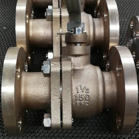ASTM B62 Ball Valve, Bronze, 1-1/2 Inch, 150 LB, RF