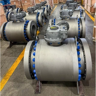 ASTM A105N Trunnion Ball Valve, DN400, PN100, Full Bore, RF