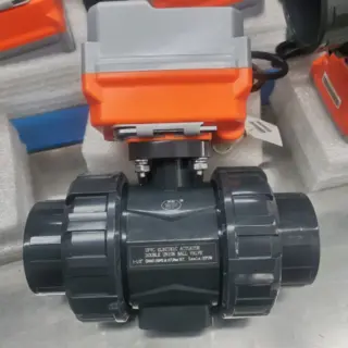 UPVC Double Union Ball Valve, 1-1/2 Inch, 150 PSI