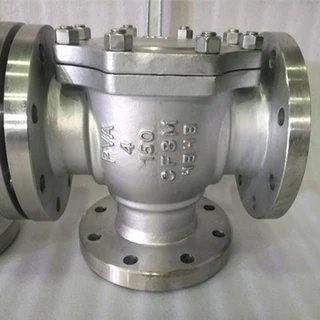 Three Ways T-port Ball Valve, A351 CF8M, 4 Inch, 150 LB