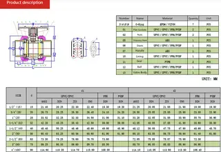 PVDF True Union Ball Valves