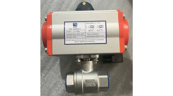 Pneumatic On-off Ball Valve, SS 304, 1 Inch, 1000 WOG, 2-way | Landee