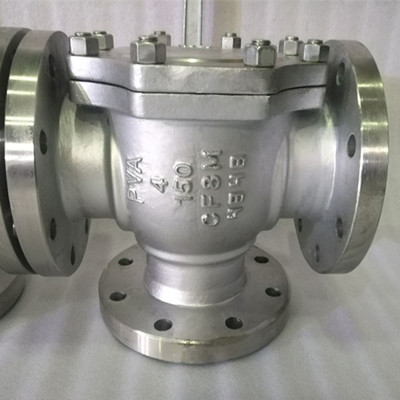 Three Ways T-port Ball Valve, A351 CF8M, 4 Inch, 150 LB