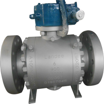Trunnion Ball Valve, ASTM A105N, 6 Inch, 900 LB, RTJ, API 6D, Gear