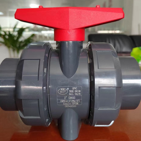 UPVC True Union Ball Valve, 2 Inch, 150 PSI, Handle Operator