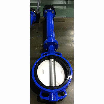 8 Inch Butterfly Valve, Wafer Type, Ductile Iron, 150 LB, Blue