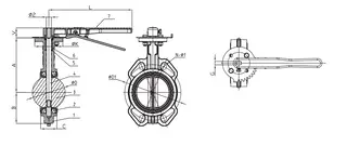 Wafer Butterfly Valve Design Drawings