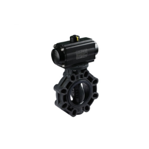 UPVC Pneumatic Actuated Butterfly Valve