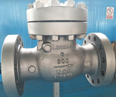 Flanged End Check Valve, ASTM A216 WCB, 6 Inch, 900 LB