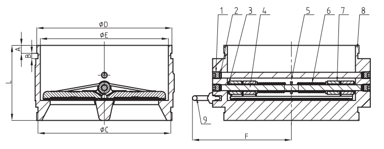 Grooved Double Door Check Valve Design Drawing