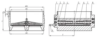 Grooved Double Door Check Valve Design Drawing