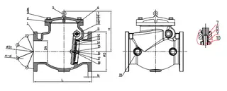 AWWA C508 Swing Check Valve Design Drawing