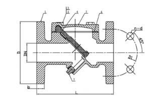 Swing Check Valve Structural Diagram