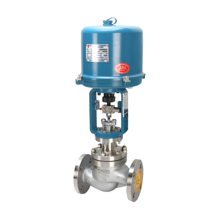 Cage Guided Single Seated Electric Globe Control Valve, PN16-PN100