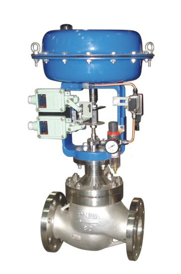 Pneumatic Double Seated Globe Control Valve, DN25-DN300, Flanged