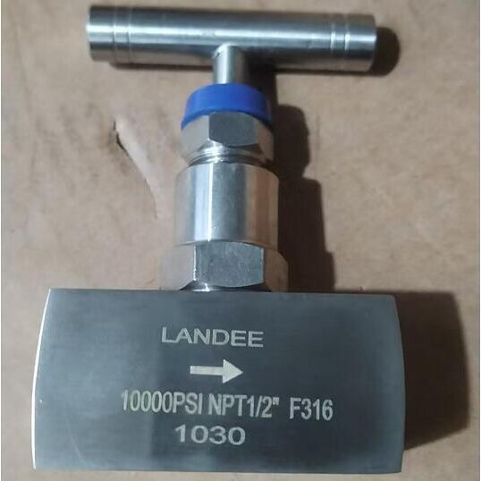 ASTM A182 F316 Needle Valve, 1/2 Inch, 10000 PSI, FNPT Ends
