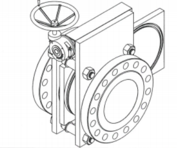 Cam Slide Line Blind Valve Design Drawing
