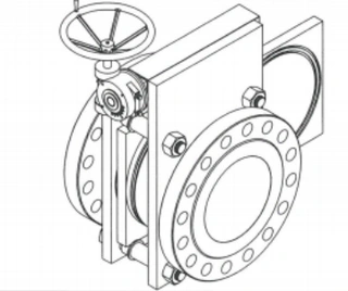 Cam Slide Line Blind Valve Design Drawing