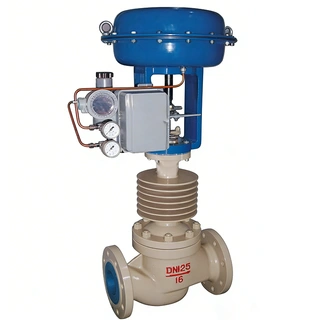 Pneumatic Globe Control Valve, ASTM A216 WCB, 18 Inch, CL300