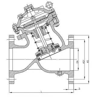 Y-Type Hydraulic Control Valve Design Drawing