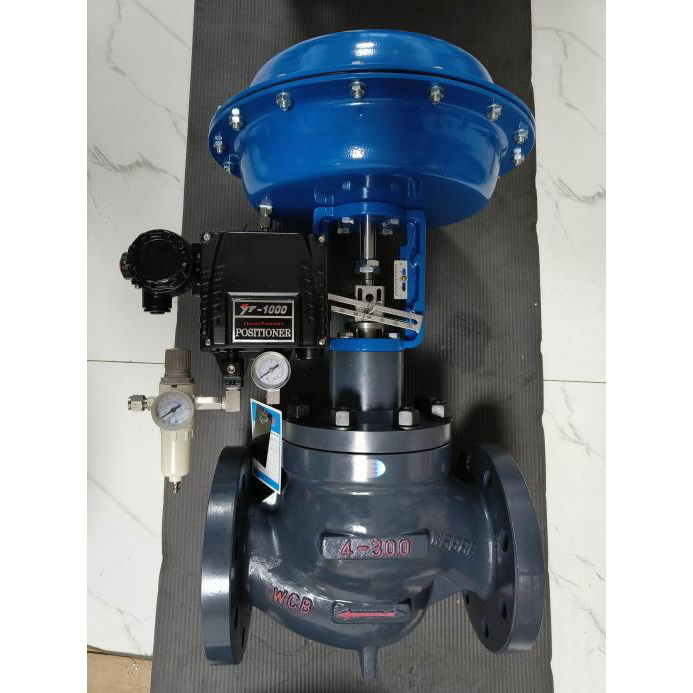 Single-Seated Globe Control Valve, WCB, 4 IN, CL300, Pneumatic