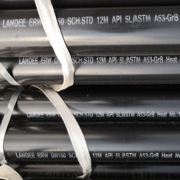 ASTM A53 Grade B ERW Pipe, API 5L GR B, DN150, 6 Inch, 12M - Landee