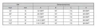 Micro Air Bleeding Valve Dimensions
