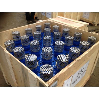 Vertical Mounting Foot Valve, ASTM A126, 6 Inch, CL125, FF