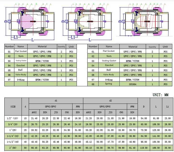 CPVC True Union Check Valves