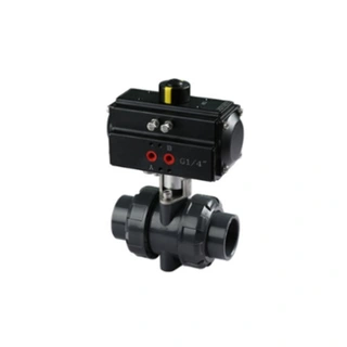 UPVC Pneumatic Actuated True Union Ball Valve