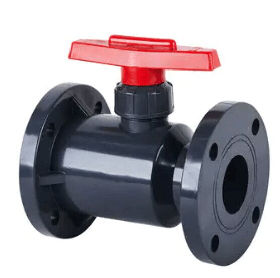 UPVC Ball Valve, DIN, 6 Inch, DN150, 150 PSI, PN10, Flanged