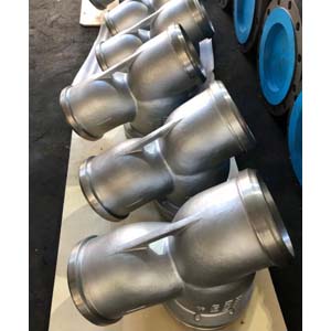 A351 CF3M Y-Strainer, 150 LB, 6 Inch, BW, SCH 10S, SS316 Plug