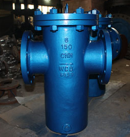ASTM A216 WCB Bucket Type Strainer, 304 Stainless Steel Mesh