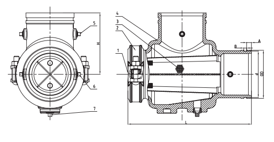 Grooved Diversion Strainer Design Drawing