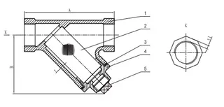 ASTM A536 Grade 65-45-12 Y Strainer Design Drawing