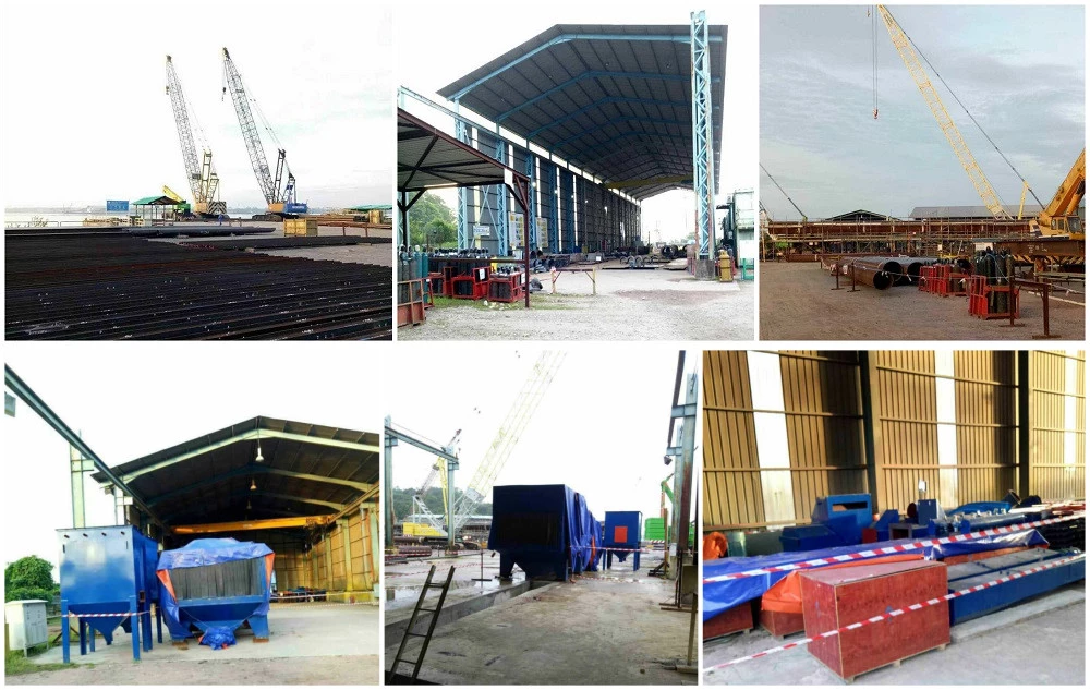 JX Roller Conveyor Shot Blast Machine for Harbour Project in Malaysia