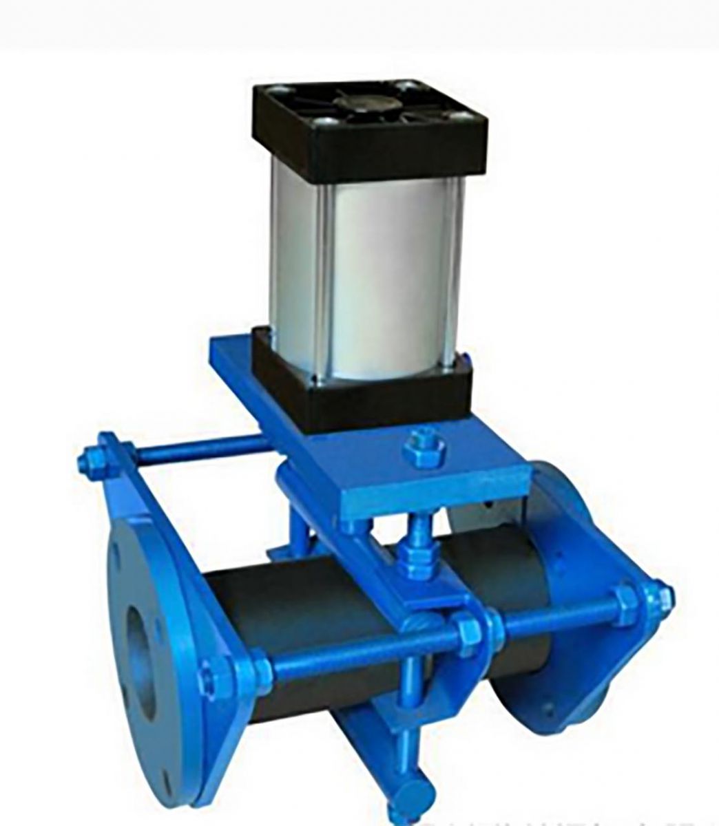 Ductile iron, cast iron,  nature rubber sleeve pinch valve, DN300-150# Pneumatic operation