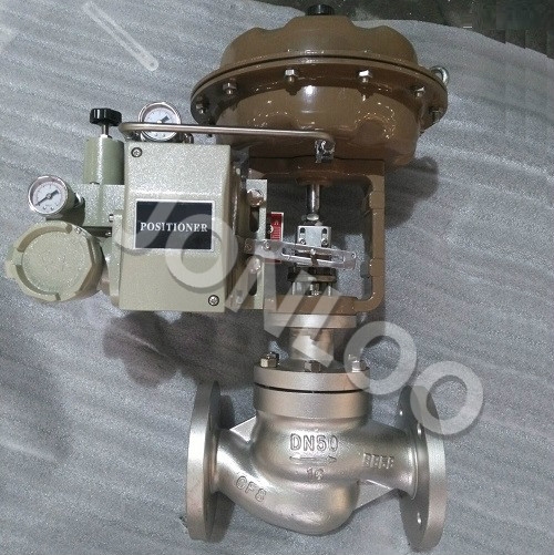 Globe Type Control Valve With Pneumatic Actuator and Positioner
