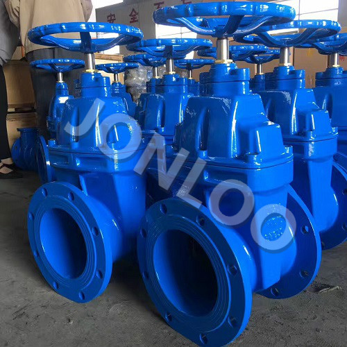 DIN F4 non-rising stem resilient seated gate valve PN16