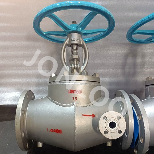 Half Jacketed Globe Valve 1.4408 Material DN150 PN16 DIN Standard